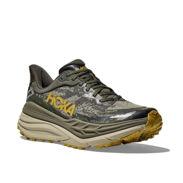 HOKA M STINSON 7 Olive Haze/Forest Cover scarpa da trail running stabile super ammortizzata
